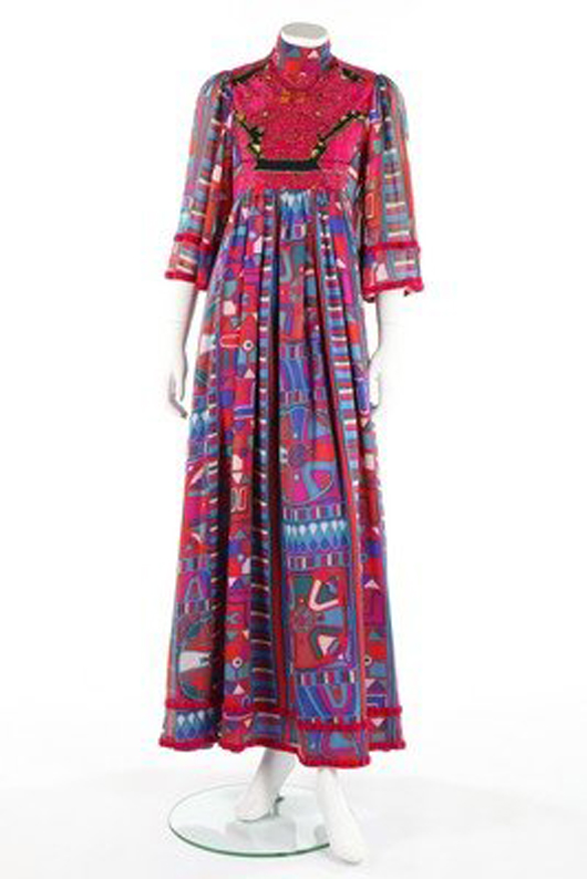 Thea Porter dress. Image courtesy of LiveAuctioneers.com archive